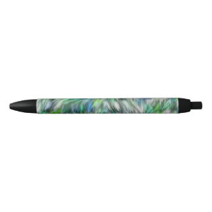 Fabric Texture Green Fur Design-68745 Black Ink Pen