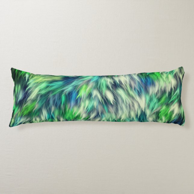 Fabric Texture Green Fur Design-68745 Body Cushion (Front)