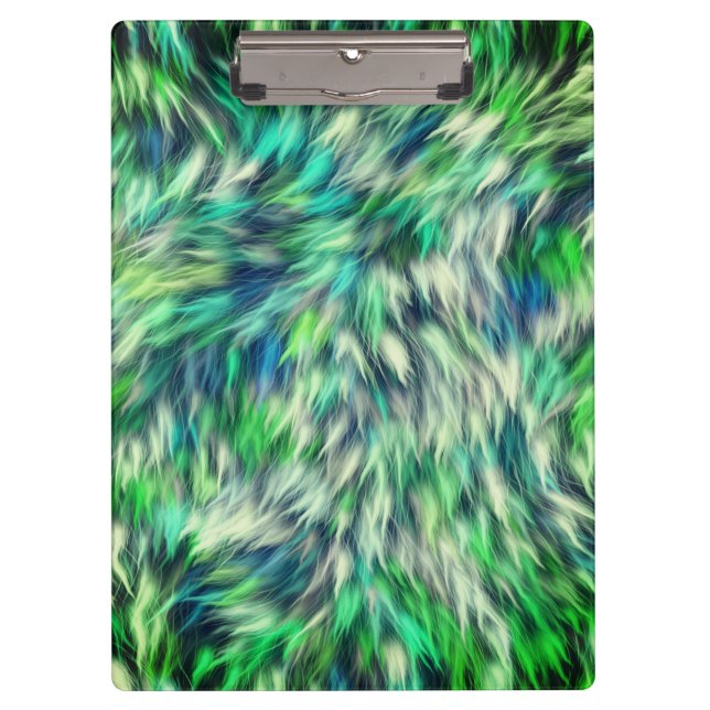 Fabric Texture Green Fur Design-68745 Clipboard (Front)