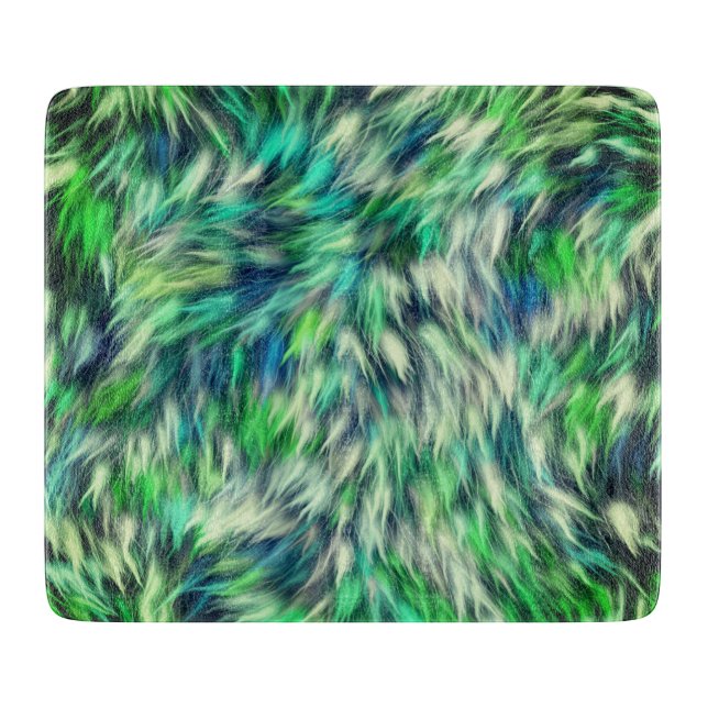 Fabric Texture Green Fur Design-68745 Cutting Board (Front)