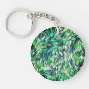Fabric Texture Green Fur Design-68745 Key Ring
