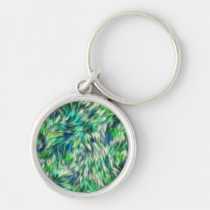 Fabric Texture Green Fur Design-68745 Key Ring