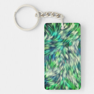 Fabric Texture Green Fur Design-68745 Key Ring