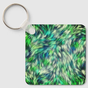Fabric Texture Green Fur Design-68745 Key Ring