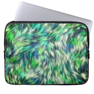Fabric Texture Green Fur Design-68745 Laptop Sleeve