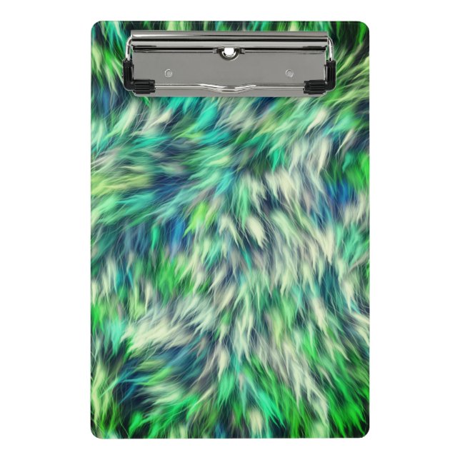 Fabric Texture Green Fur Design-68745 Mini Clipboard (Front)
