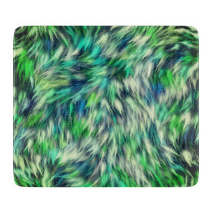 Fabric Texture Green Fur Design  Cutting Board
