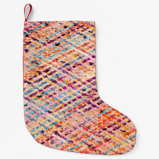 Fabric texture weave a large thread small christmas stocking
