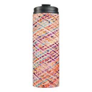 Fabric texture weave a large thread thermal tumbler