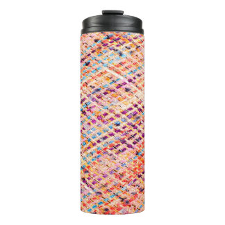 Fabric texture weave a large thread thermal tumbler