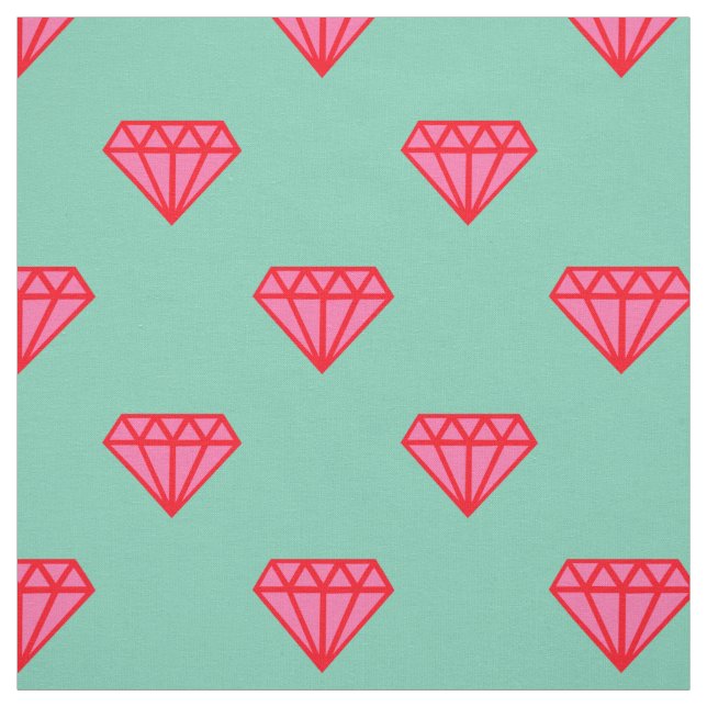 Fabric: Turquoise & pink gemstones Fabric (Swatch)