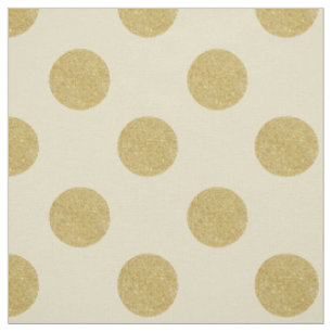 Fabric: White & faux gold polka dots Fabric