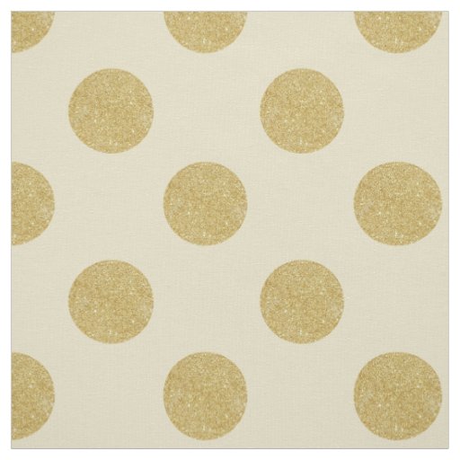 white fabric with gold polka dots