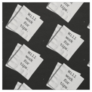 FABRIC - WILL WORK FOR TIPS, Bartenders