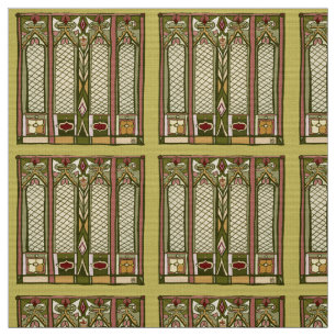 Fabric with " Arts and Crafts" Stylised Pattern