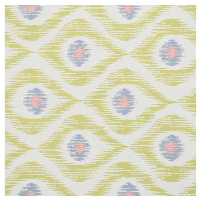 Fabric with green ikat pattern (Swatch)