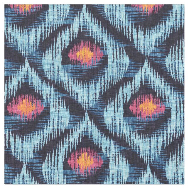Fabric with ikat pattern (Close Up)