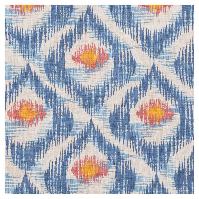 Fabric with ikat pattern (Close Up)