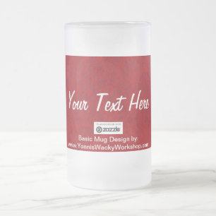 Fabric, Your Text Here Frosted Glass Beer Mug