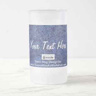 Fabric, Your Text Here Frosted Glass Beer Mug