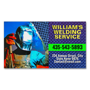 Fabrication Contractor, Professional Metal Welding Magnetic Business Card