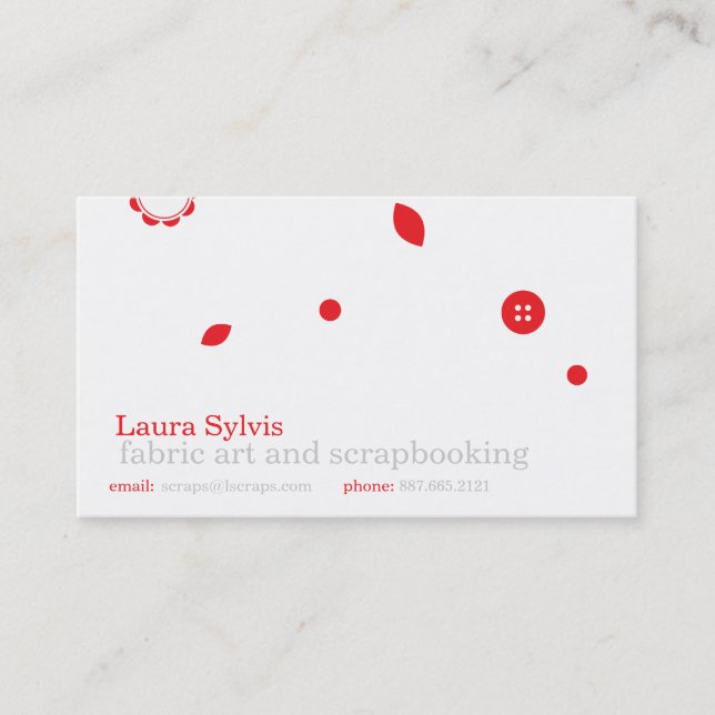 Fabrics and Textiles Business Card (Front)