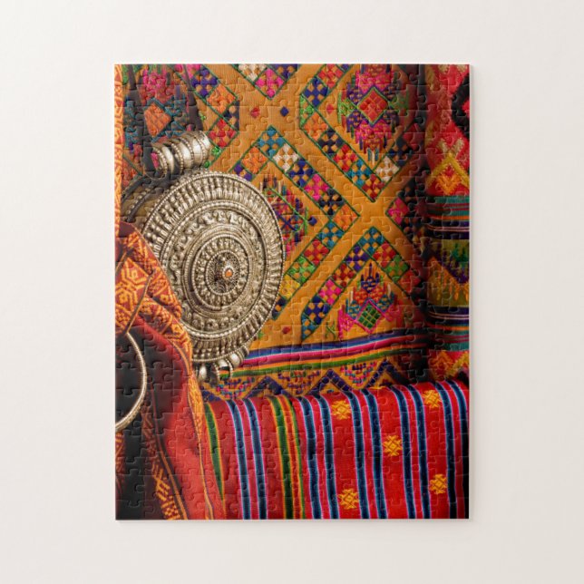 Fabrics, Bhutan Jigsaw Puzzle (Vertical)