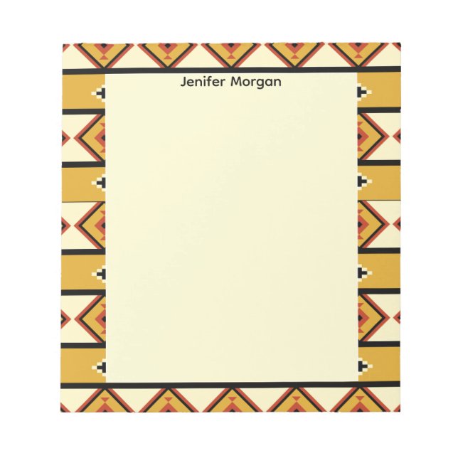 Fabrics Border Stylish Patterns Personalized Notepad (Front)