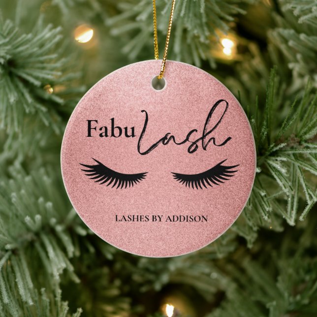 FabuLash Personalised business name Holiday Ceramic Tree Decoration (Tree)