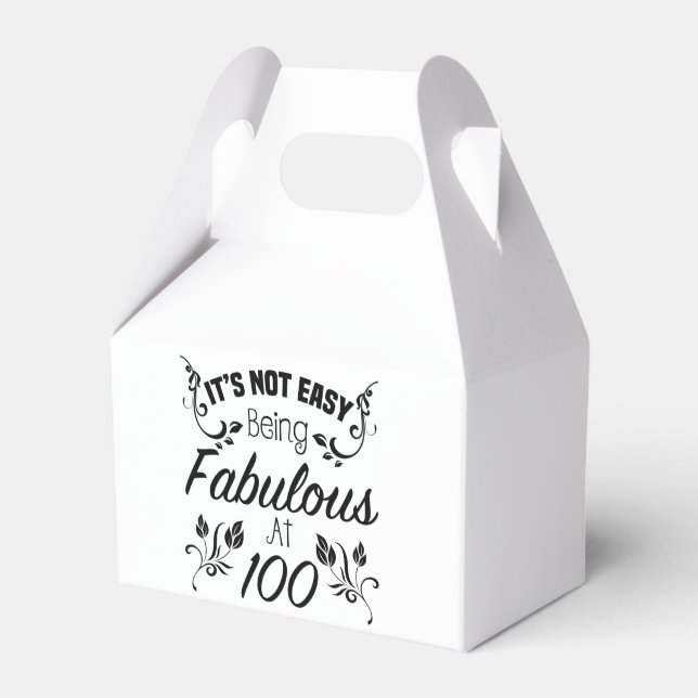 Fabulous 100th Birthday Favour Box (Front Side)