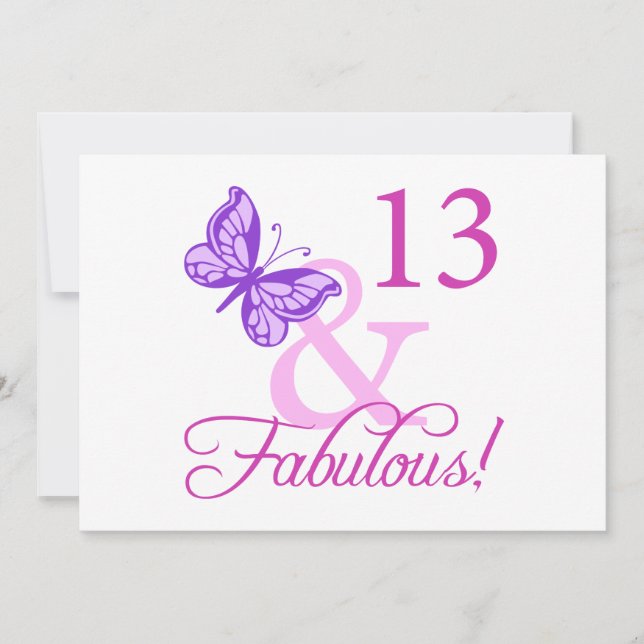 Fabulous 13th Birthday Card (Front)