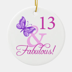 Fabulous 13th Birthday Ceramic Tree Decoration