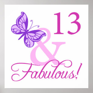 Fabulous 13th Birthday Poster