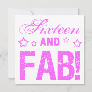 Fabulous 16th Birthday Card