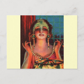 Fabulous 1920s Flapper Era Showgirl Postcard