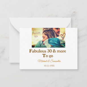 Fabulous 30 years anniversary add name photo date card