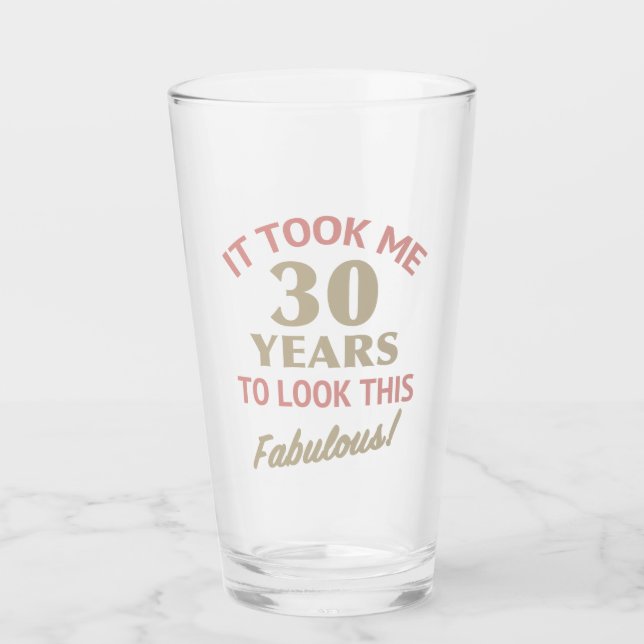 Fabulous 30th Birthday Glass (Front)
