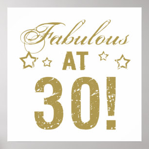 Fabulous 30th Birthday Poster