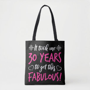 Fabulous 30th Birthday Tote Bag