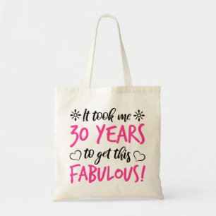 Fabulous 30th Birthday Tote Bag
