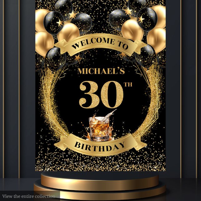 Fabulous 30th Man Birthday Whiskey Celebration  Tapestry (Fabulous 30th Man Birthday Whiskey Celebration Tapestry)