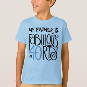 Fabulous 40 black blue Kids T-shirt