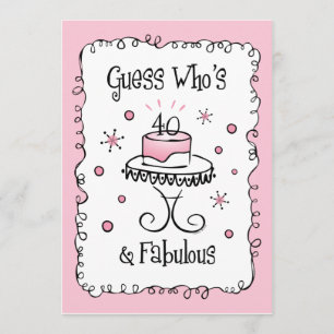 Fabulous 40 Custom Birthday Invitations
