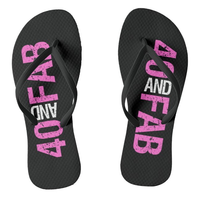 Fabulous 40th Birthday Flip Flops (Footbed)
