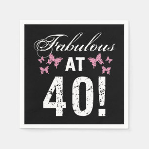 Fabulous 40th Birthday  Napkin