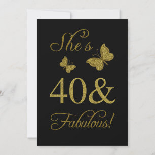 Fabulous 40th Birthday Party Invitation