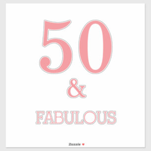 Fabulous 50 Birthday Party Custom Color Coral Pink