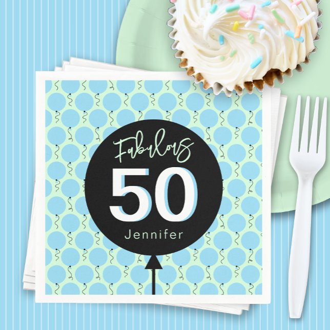 Fabulous 50 Birthday Party  Napkin (Creator Uploaded)