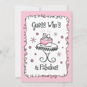 Fabulous 50 Custom Birthday Invitations