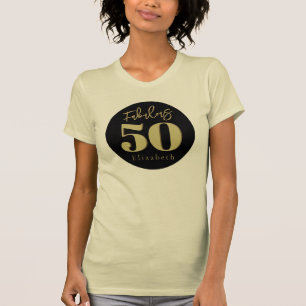 Fabulous 50 Gold Birthday  T-Shirt